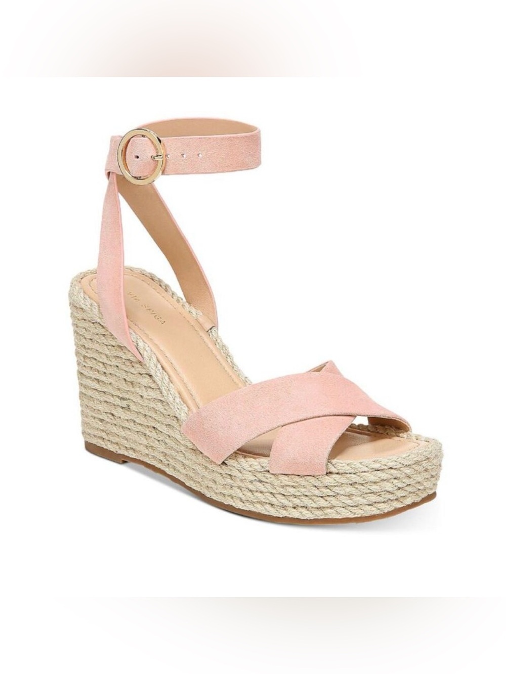 Via Spiga Sesilia Suede Leather Espadrille Sandals | Light Pink | Sz. 6M (NWB)